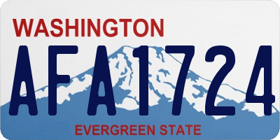 WA license plate AFA1724