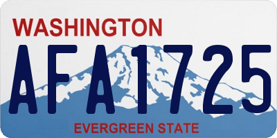 WA license plate AFA1725