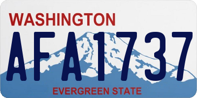 WA license plate AFA1737