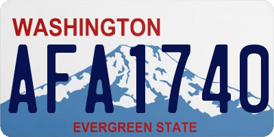 WA license plate AFA1740