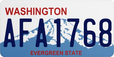 WA license plate AFA1768