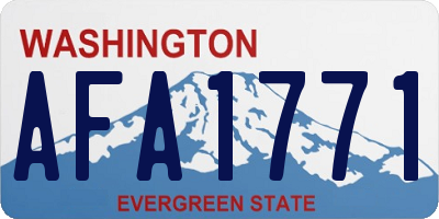 WA license plate AFA1771
