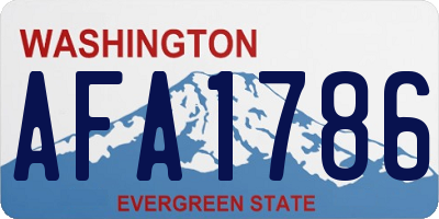 WA license plate AFA1786