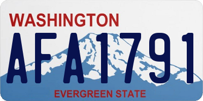 WA license plate AFA1791
