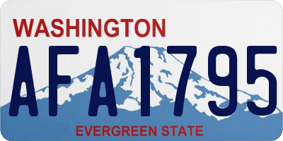 WA license plate AFA1795