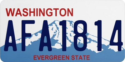 WA license plate AFA1814