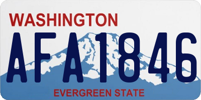 WA license plate AFA1846