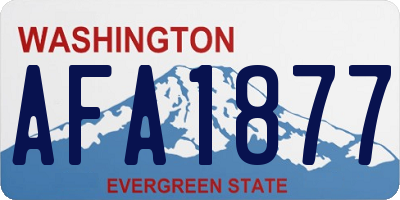 WA license plate AFA1877