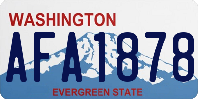 WA license plate AFA1878
