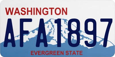 WA license plate AFA1897