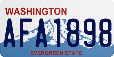 WA license plate AFA1898