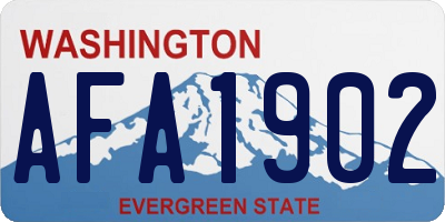 WA license plate AFA1902