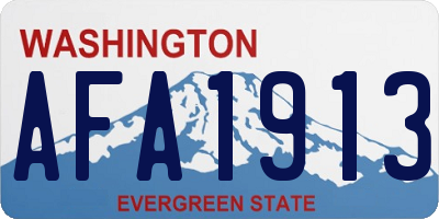 WA license plate AFA1913