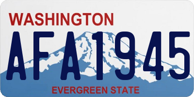 WA license plate AFA1945