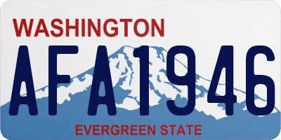 WA license plate AFA1946