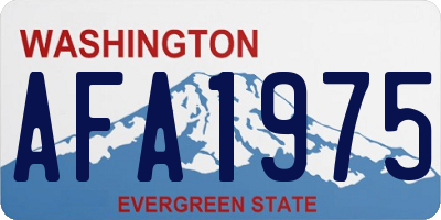WA license plate AFA1975