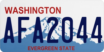 WA license plate AFA2044