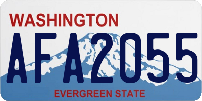 WA license plate AFA2055