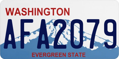 WA license plate AFA2079