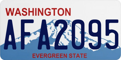 WA license plate AFA2095