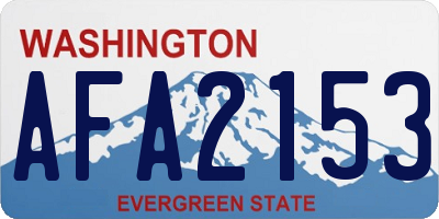 WA license plate AFA2153