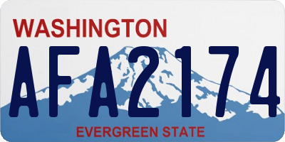 WA license plate AFA2174