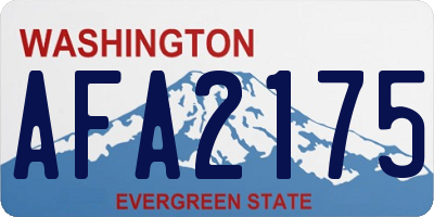 WA license plate AFA2175