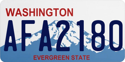 WA license plate AFA2180