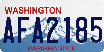 WA license plate AFA2185