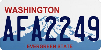 WA license plate AFA2249
