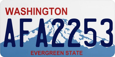WA license plate AFA2253