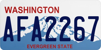 WA license plate AFA2267
