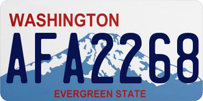 WA license plate AFA2268