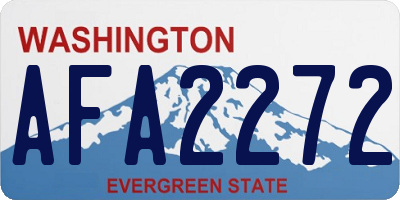 WA license plate AFA2272