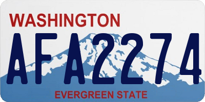 WA license plate AFA2274