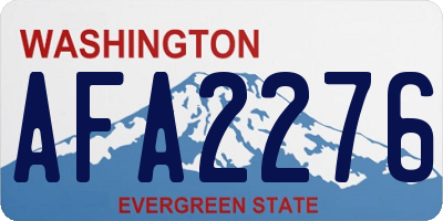 WA license plate AFA2276