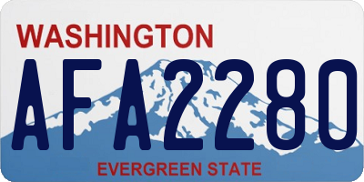 WA license plate AFA2280