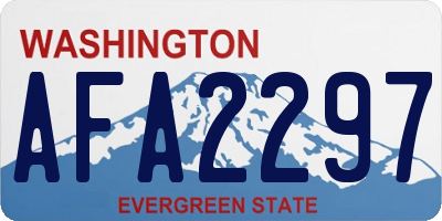 WA license plate AFA2297