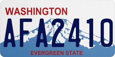 WA license plate AFA2410