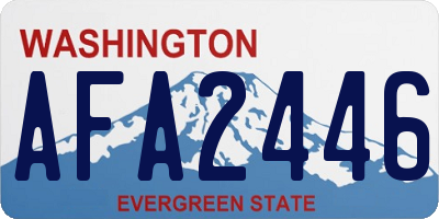 WA license plate AFA2446