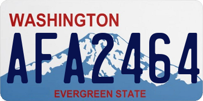 WA license plate AFA2464