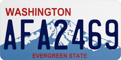 WA license plate AFA2469