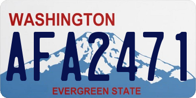WA license plate AFA2471