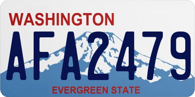 WA license plate AFA2479