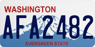 WA license plate AFA2482