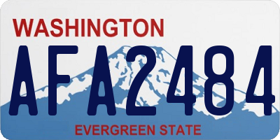 WA license plate AFA2484