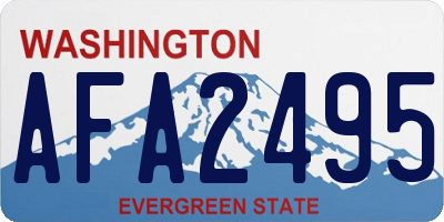 WA license plate AFA2495