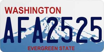 WA license plate AFA2525