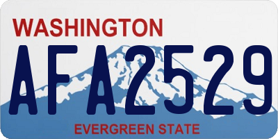 WA license plate AFA2529