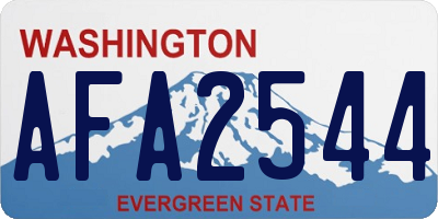WA license plate AFA2544